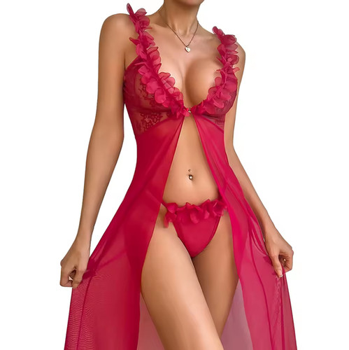 Damen babydoll dessous set - damen,